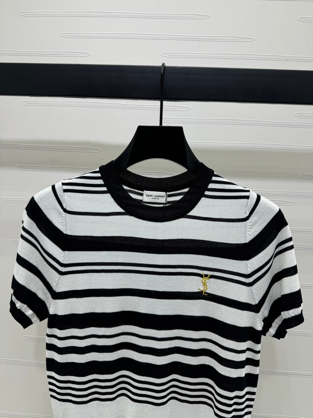 YSL 25S WHITE COLLAR SHORT SLEEVE T-SHIRT 264093