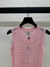 CHANEL 25S HOLLOW KNIT VEST 264158