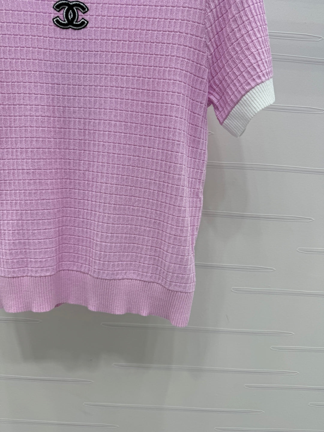 CHANEL 25S DOUBLE C LOGO KNIT SHORT SLEEVE 264073