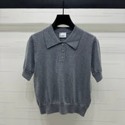 BURBERRY SHORT-SLEEVE KNITTED POLO SHIRT 274846