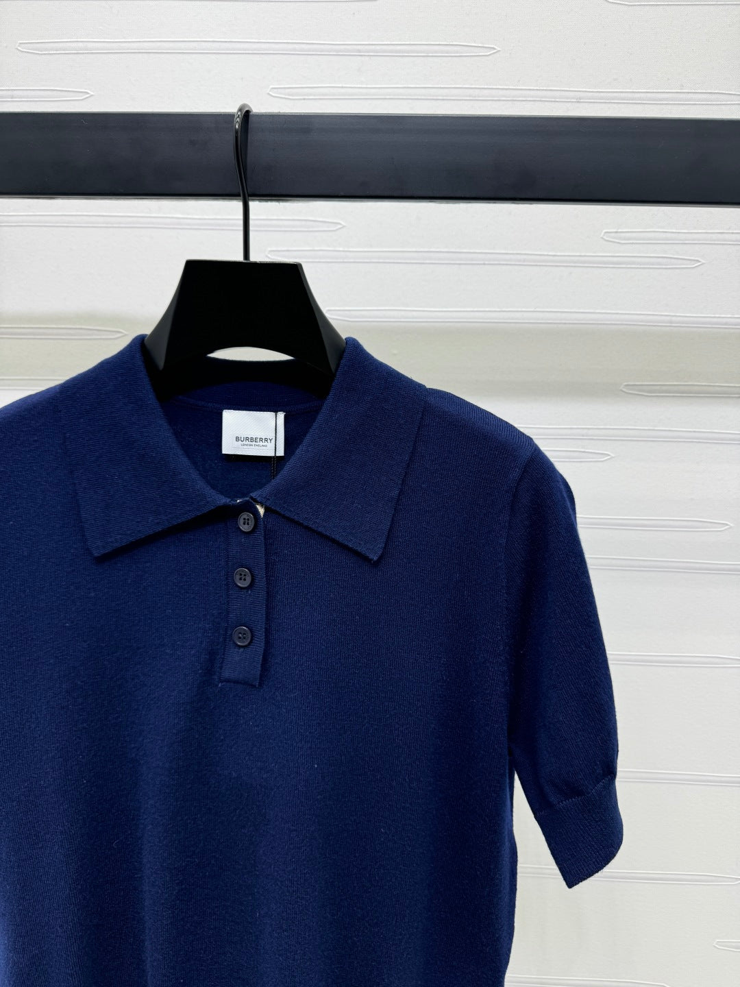 BURBERRY SHORT-SLEEVE KNITTED POLO SHIRT 274845