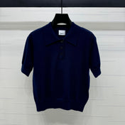 BURBERRY SHORT-SLEEVE KNITTED POLO SHIRT 274845