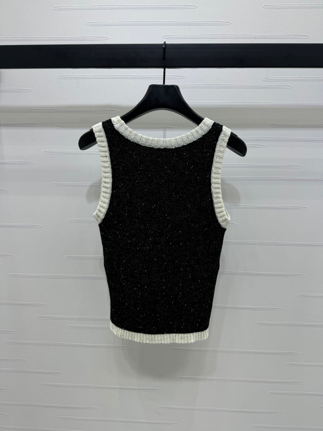 CHANEL ROUND-NECK SEQUIN KNIT VEST 274865