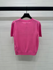 CHANEL SHORT-SLEEVE CREW NECK SWEATER 269418