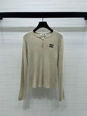 MIUMIU KNITTED LONG SLEEVE TOP STYLE 484