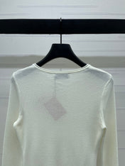 MIUMIU KNITTED LONG SLEEVE TOP STYLE 482