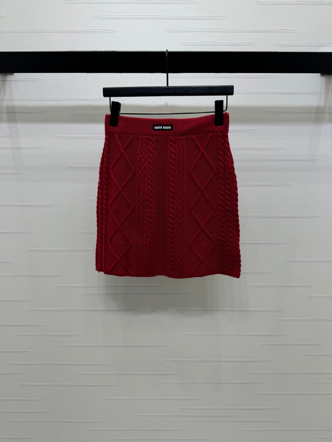 MIUMIU KNIT TOP AND SKIRT SET STYLE 752