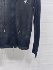 YSL 26S ZIP UP HOODED CARDIGAN 390