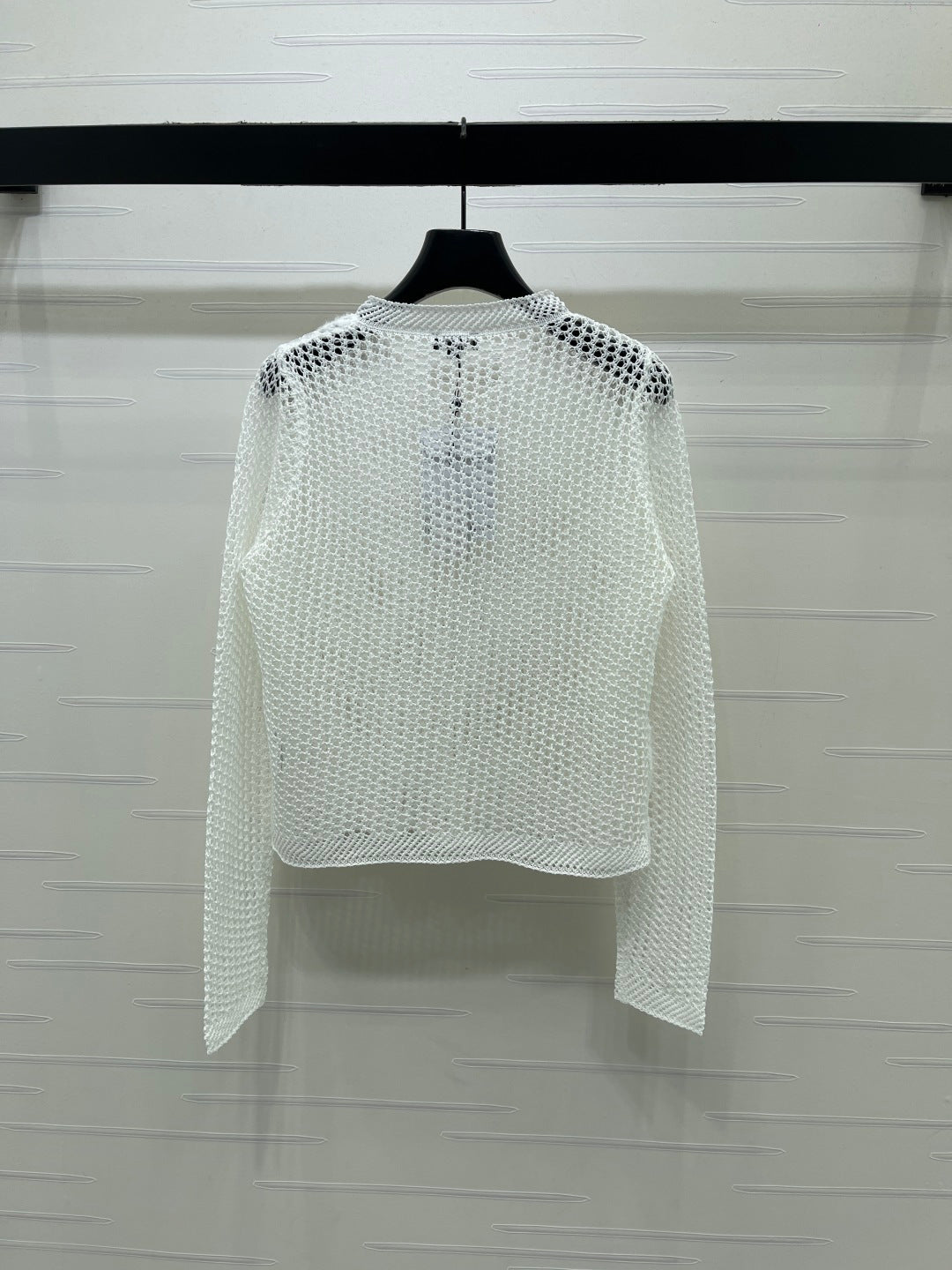 CHANEL 26S FLORAL OPENWORK KNIT CARDIGAN 1348