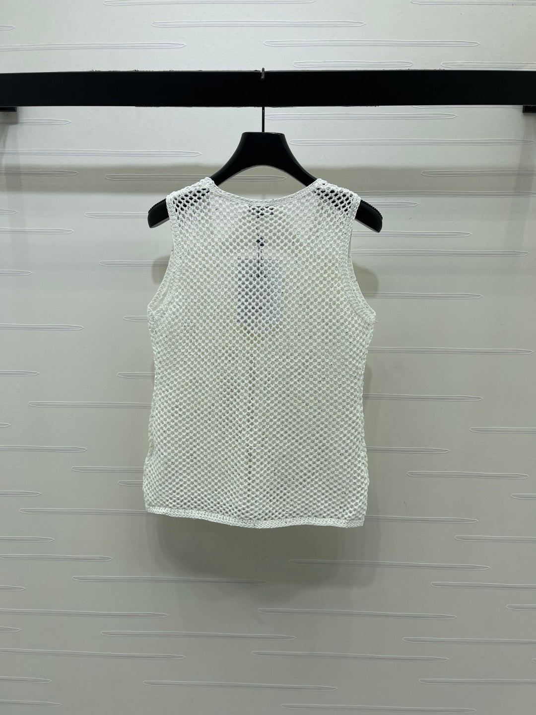 CHANEL 26S FLORAL CROCHET KNIT VEST 1347