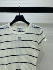 CHANEL 26S SHORT-SLEEVE KNIT TOP 1342