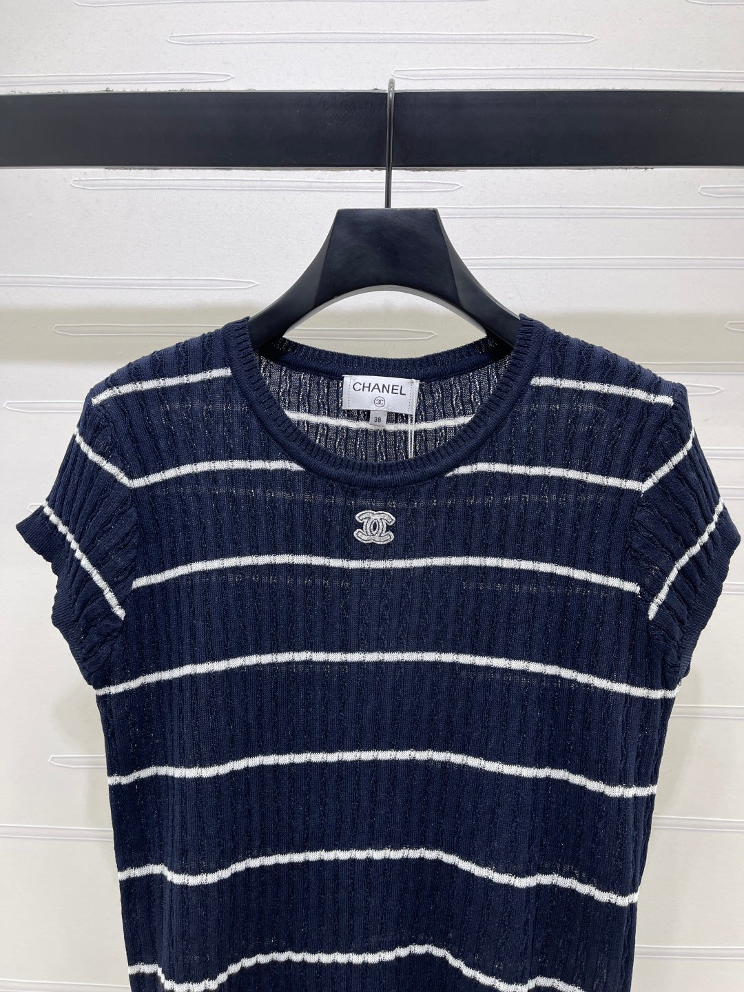 CHANEL 26S SHORT-SLEEVE KNIT TOP 1343