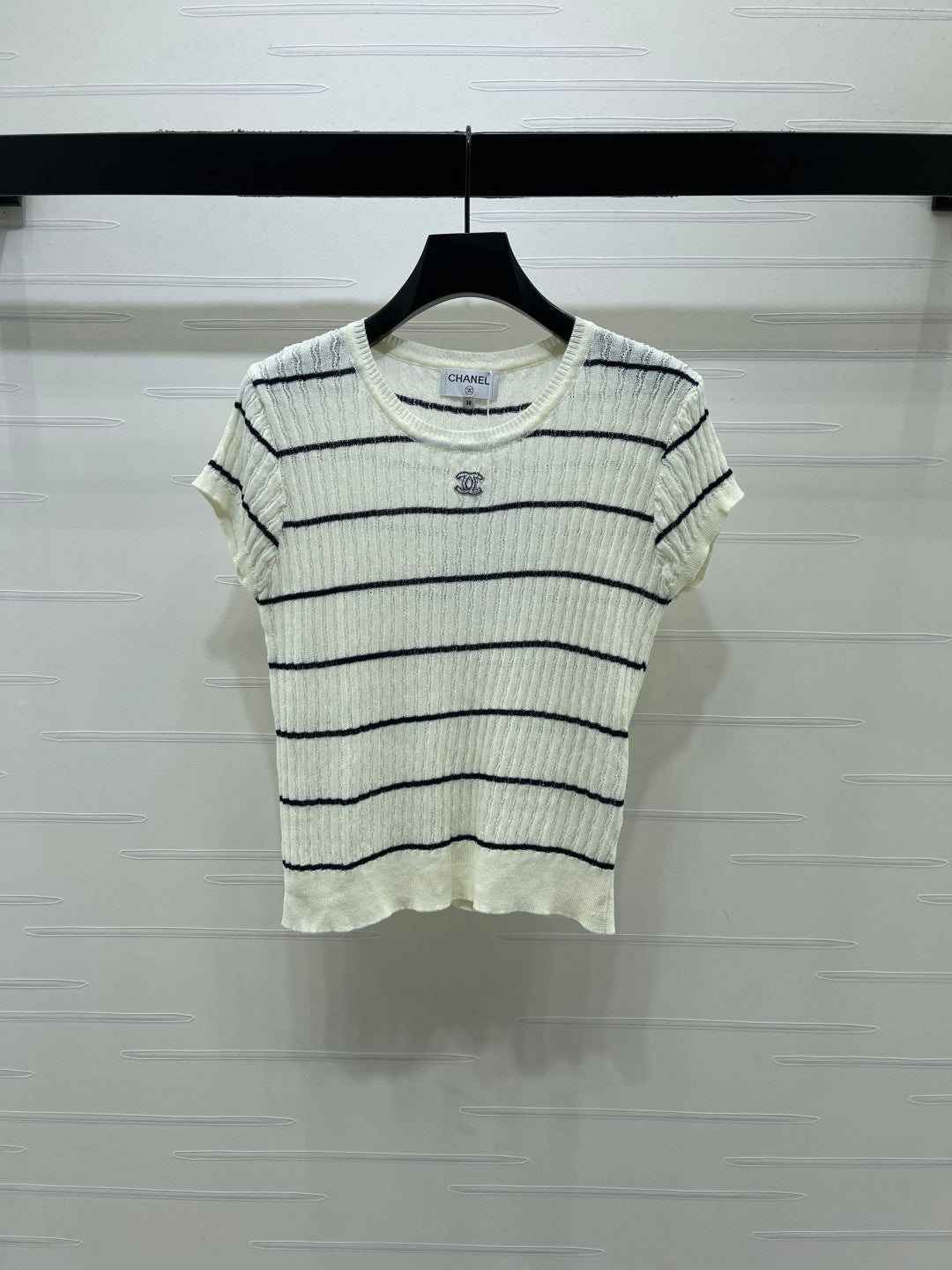 CHANEL 26S SHORT-SLEEVE KNIT TOP 1342