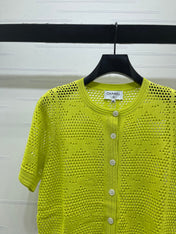 CHANEL 26S OPENWORK KNIT CARDIGAN 1335