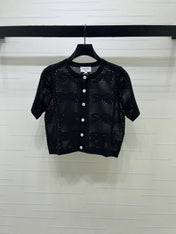 CHANEL 26S OPENWORK KNIT CARDIGAN 1334