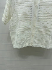 CHANEL 26S OPENWORK KNIT CARDIGAN 1333