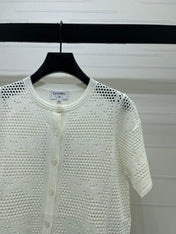 CHANEL 26S OPENWORK KNIT CARDIGAN 1333