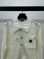 CHANEL 26S EMBELLISHED CROCHET JACKET 1322