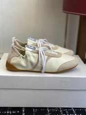 CHLOE 26S SNEAKERS IN BEIGE FABRIC AND LEATHER