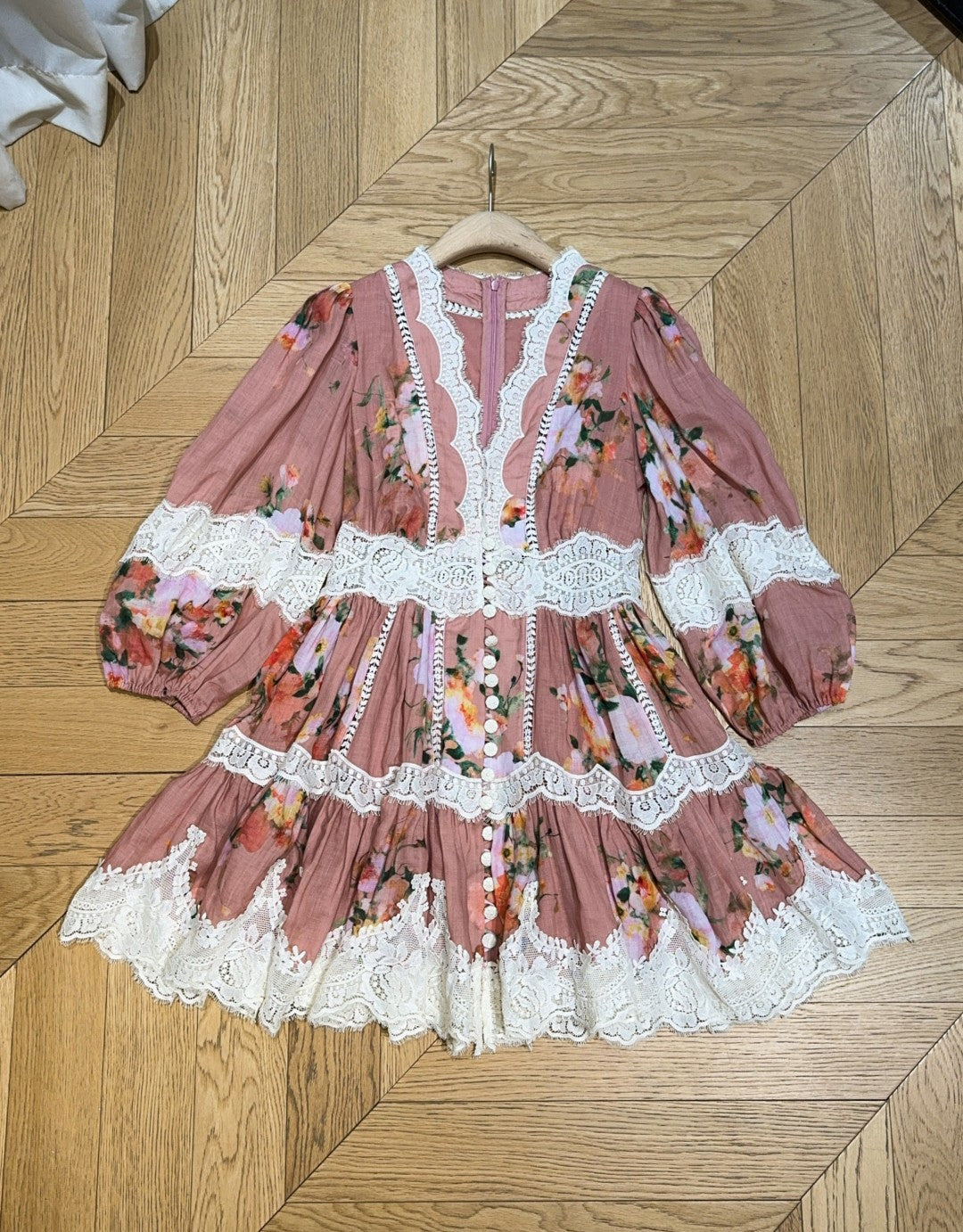 ZIMMERMANN 26S LACE TRIM SHORT DRESS STYLE 37