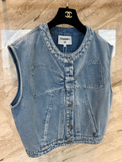 CHANEL 25S SLEEVELESS DENIM VEST 391