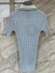 PRADA 26S SHORT-SLEEVED KNIT POLO SHIRT STYLE 873