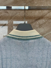 PRADA 26S SHORT-SLEEVED KNIT POLO SHIRT STYLE 873