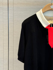 VALENTINO 26S SHORT-SLEEVE  KNIT TOP 437