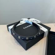 CHANEL 26S HEADBAND IN BLACK LEATHER 503043