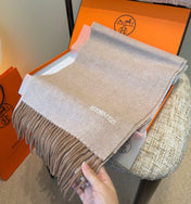 HERMES 25S SCARF 190 IN CASHMERE 987692