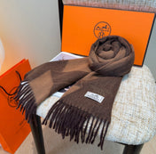 HERMES 25S SCARF 190 IN CASHMERE 987695