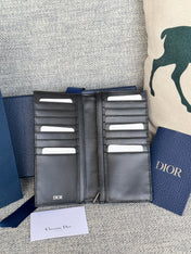 VERTICAL LONG WALLET 19 IN BLACK MONOGRAM OBLIQUE JACQUARD