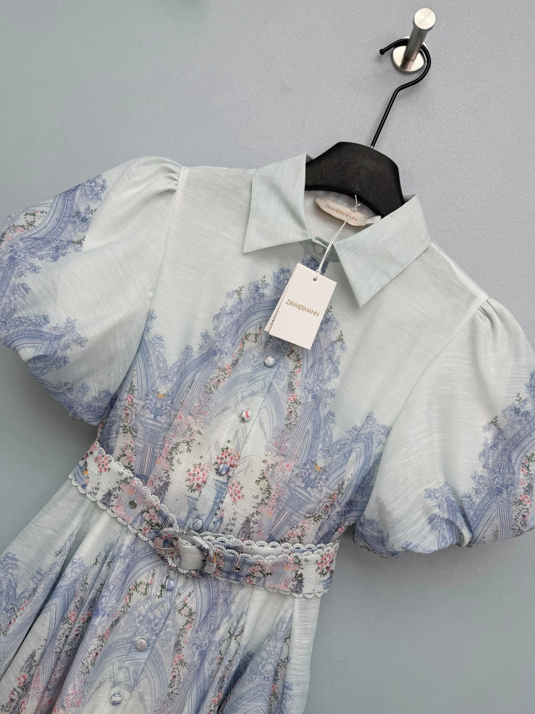 ZIMMERMANN 26S PUFF SLEEVE SHIRT DRESS STYLE 100