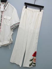 ZIMMERMANN 26S TOP AND WIDE-LEG PANTS SET STYLE 99