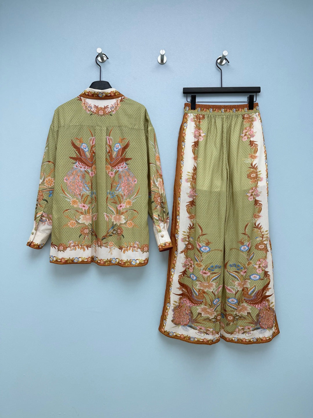 ZIMMERMANN 26S SHIRT AND STRAIGHT-LEG PANTS SET STYLE 78