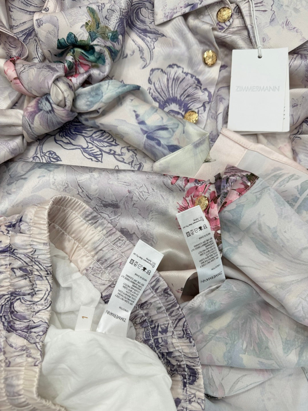ZIMMERMANN 26S SHIRT AND LONG PANTS SET STYLE 31