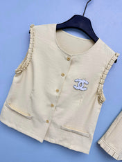 CHANEL 26S VEST TOP & SHORTS SET STYLE 1174