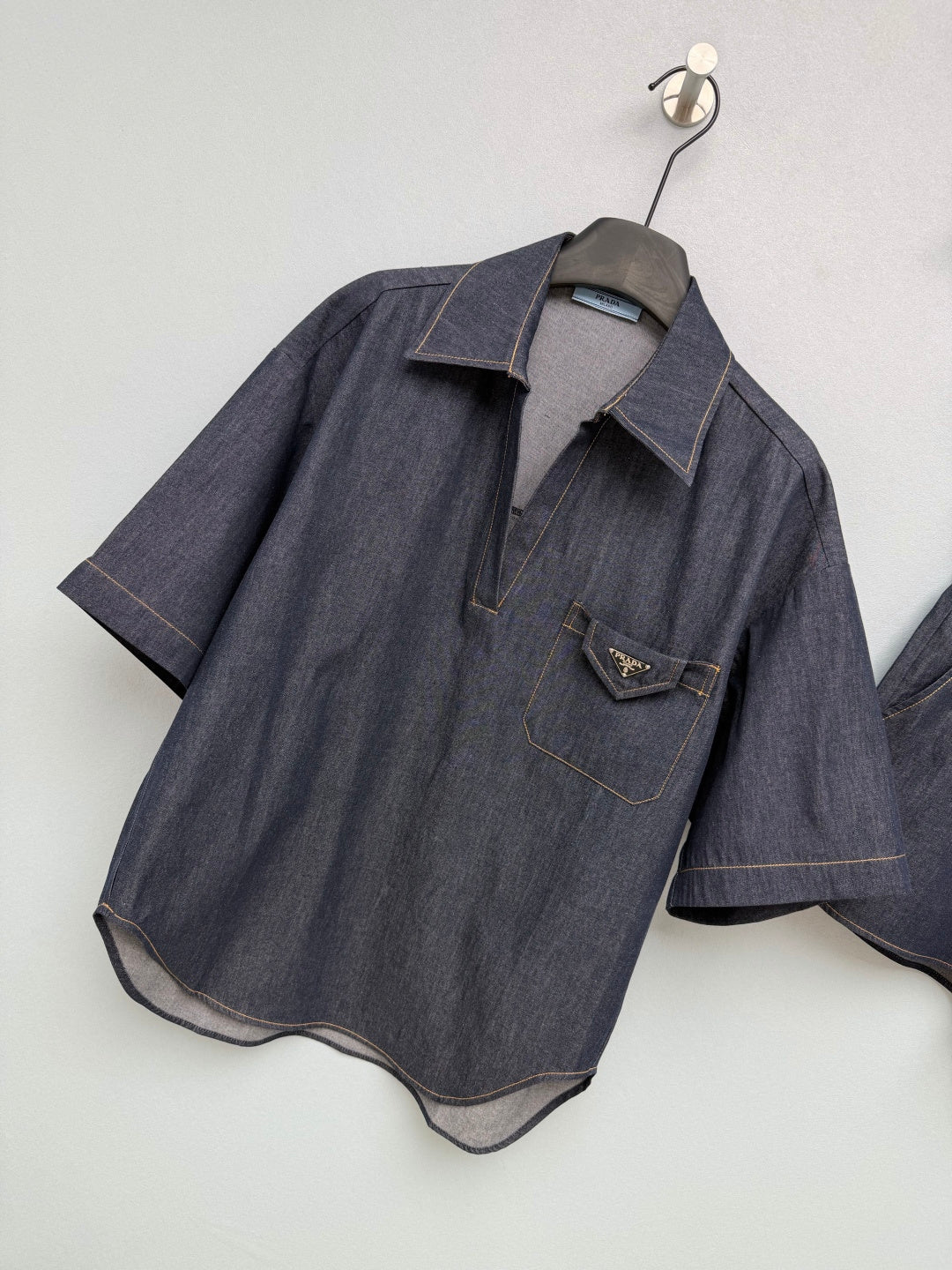PRADA 26S SHORT-SLEEVE SHIRT AND SHORTS SET 1217