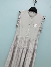 CHANEL 26S PLEATED SLEEVELESS DRESS STYLE 1128
