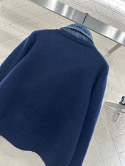 MIUMIU KNIT JACKET WITH DENIM STYLE 737