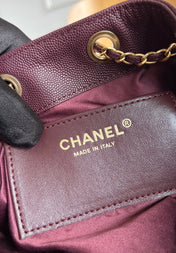 CHANEL 25S HOBO BAG 30 IN DARK RED CAVIAR