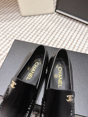 CHANEL 26S LOAFERS IN BLACK CALFSKIN