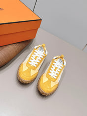 HM 26S BOUNCING SNEAKERS IN YELLOW NYLON AND SUEDE