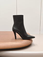 YSL 26S ANKLE BOOTS 80 MM IN BLACK CALFSKIN