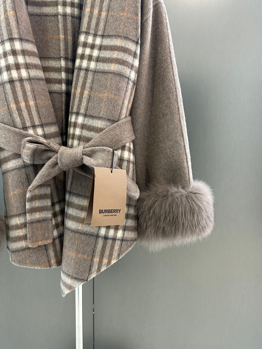 BURBERRY 25S PLAID WOOL COAT 133