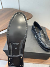 YSL 26S LOAFER IN BLACK CALFSKIN