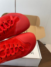 LOEWE 26S FLOW RUNNER SNEAKER 20MM IN DARK RED SUEDE
