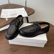 THE ROW 26S LOAFERS IN BLACK CALFSKIN