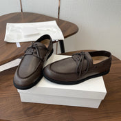 THE ROW 26S LOAFERS IN DARK BROWN CALFSKIN