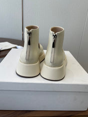 THE ROW 26S PLATFORM MARY JANE IN CREAM WHITE CALFSKIN